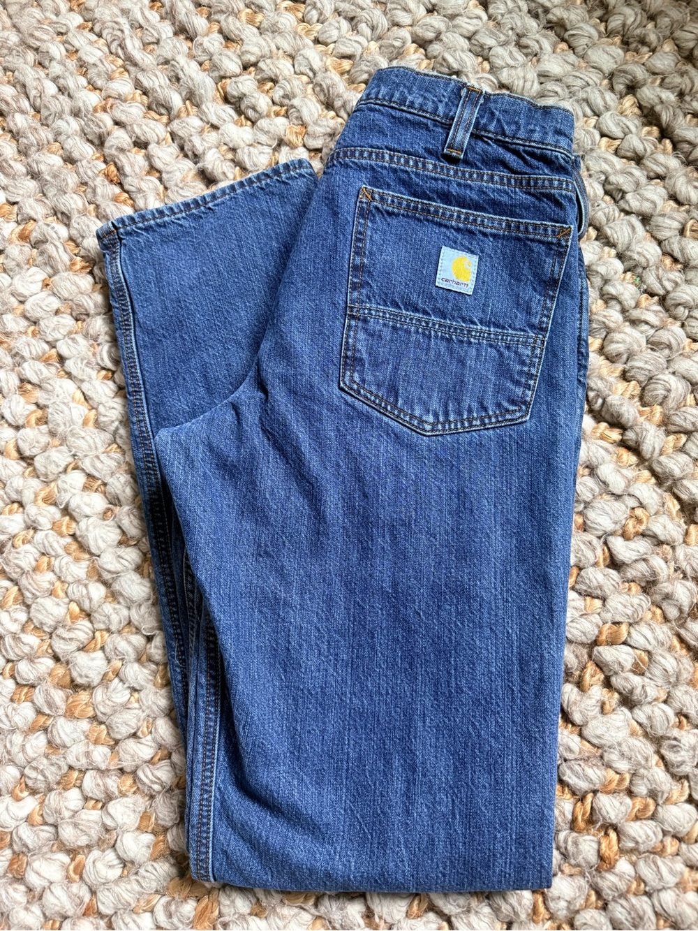 Carhartt Men’s Dark Blue Relaxed Fit Jeans